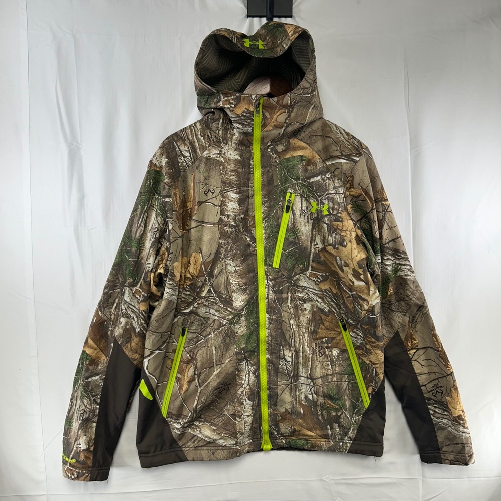 Under Armour Scent Control Jacket Mens MD Brown Realtree Camo Storm2 Hooded